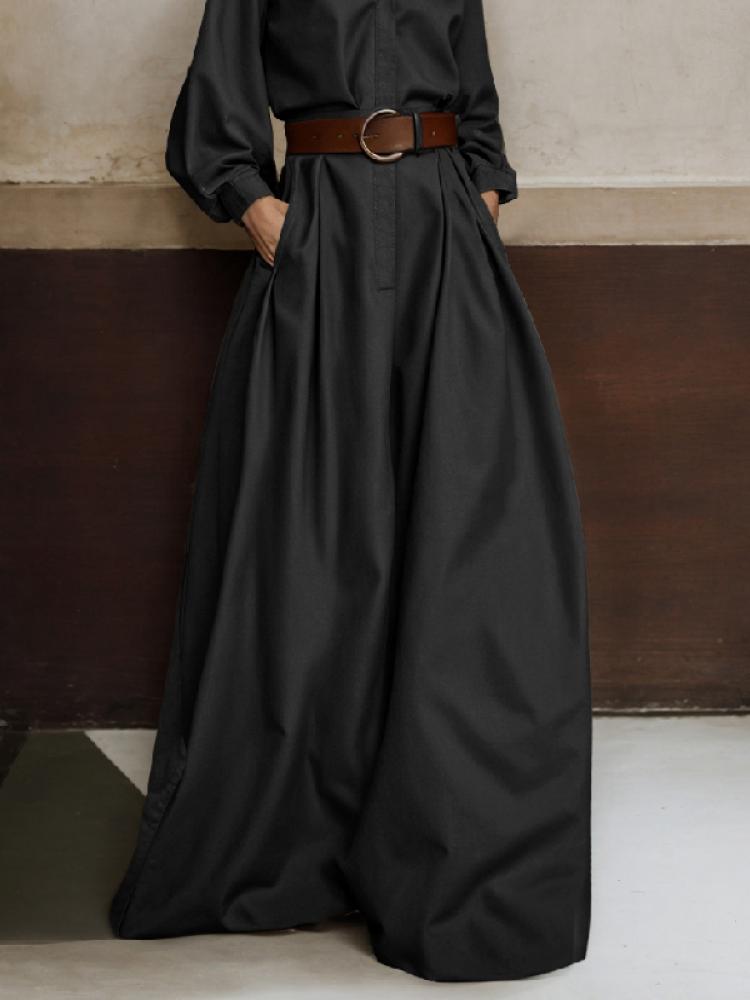 Onecozyday Stylish Solid Color Coverall for Urban Women, Stand Collar, High Waist, Loose Fit One-Piece Suit