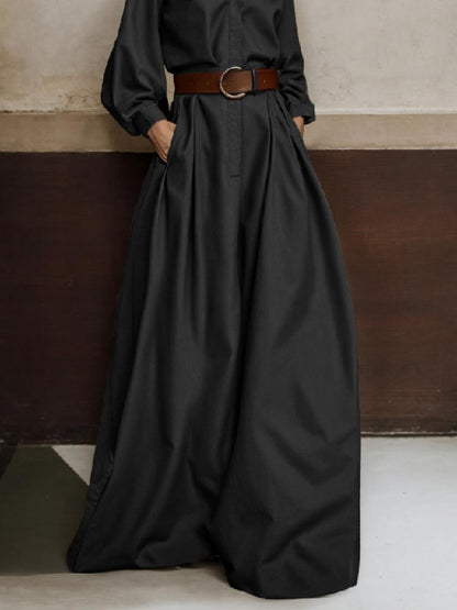 Onecozyday Stylish Solid Color Coverall for Urban Women, Stand Collar, High Waist, Loose Fit One-Piece Suit