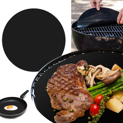 Non-Stick BBQ Grid Pad for High-Temperature Grilling, Reusable & Easy-to-Clean Barbecue Mesh Cooking Mat