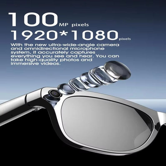 AI Smart Glasses with Camera, Bluetooth Call, Video Music Player for Men and Women