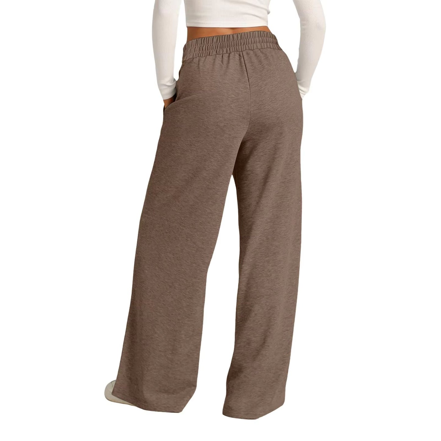 Womens Summer Casual Jumpsuit Tie Waist Loose Wide Leg Stretchy Pants