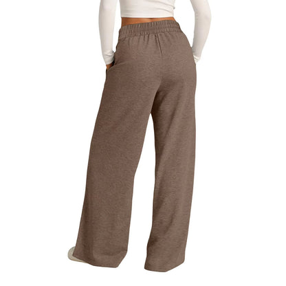 Womens Summer Casual Jumpsuit Tie Waist Loose Wide Leg Stretchy Pants