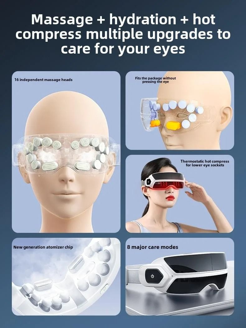 Smart Steam Eye Massager with Bluetooth and Bone Conduction Music