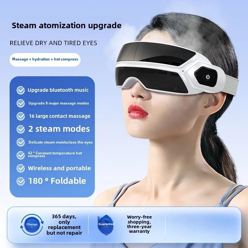 Smart Steam Eye Massager with Bluetooth and Bone Conduction Music