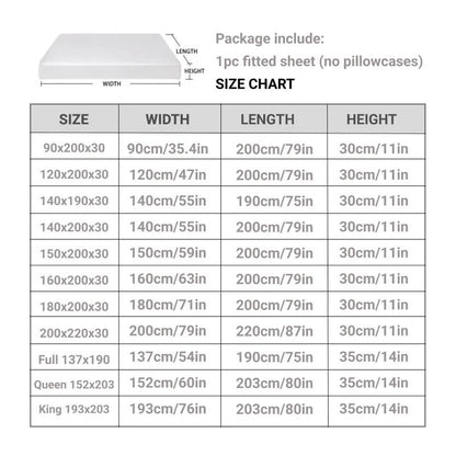 Waterproof Mattress Protector Fitted Sheet Cover for Single Double Beds in Multiple Sizes