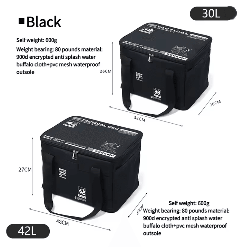 Tactical Camping Storage Bag Insulated Folding Box Waterproof 30L or 42L