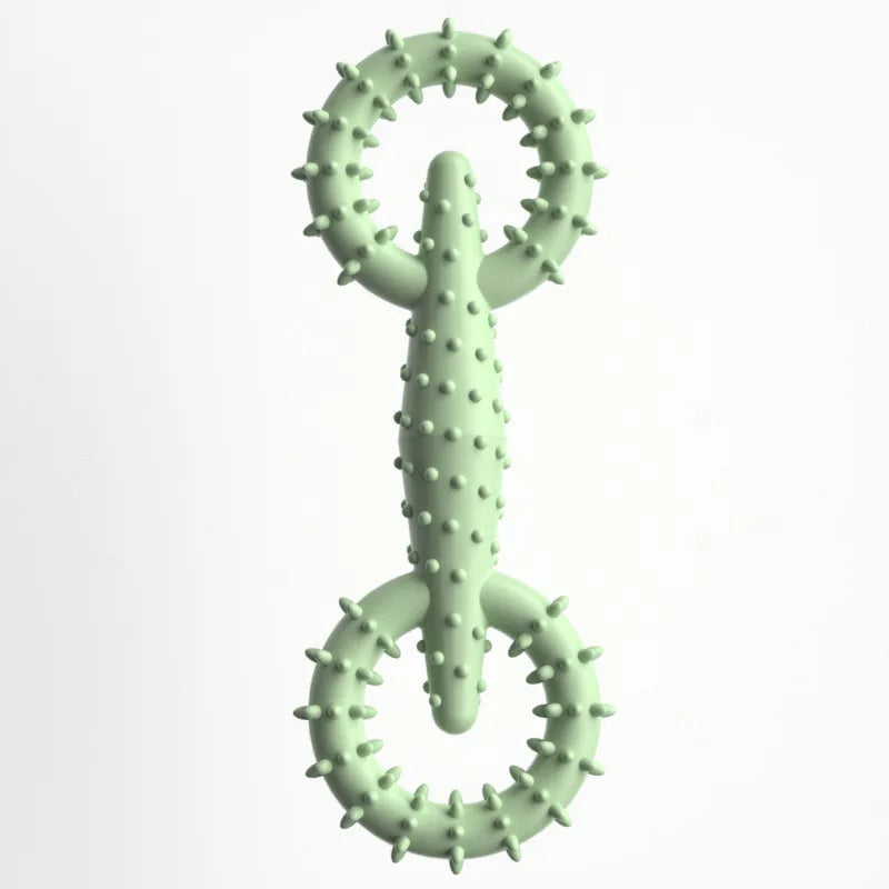 Dog Pull Ring Puppy Chew Toy, Durable Bite-Resistant Rubber Chew Toy for Teeth Cleaning & Training