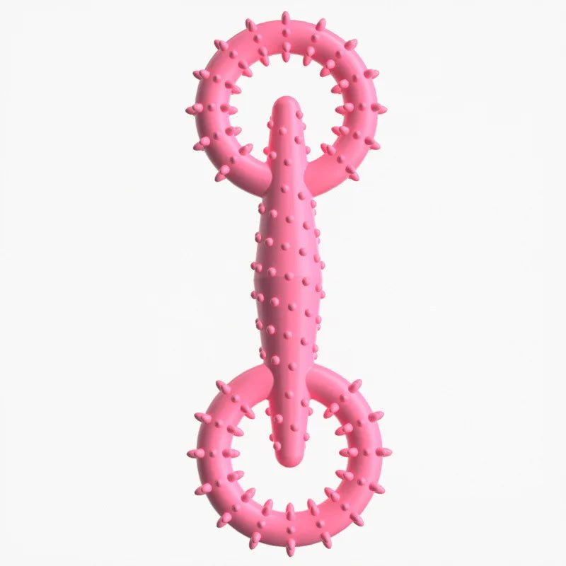 Dog Pull Ring Puppy Chew Toy, Durable Bite-Resistant Rubber Chew Toy for Teeth Cleaning & Training