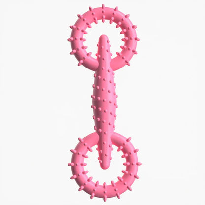 Dog Pull Ring Puppy Chew Toy, Durable Bite-Resistant Rubber Chew Toy for Teeth Cleaning & Training