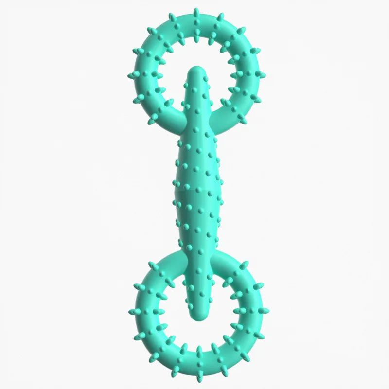 Dog Pull Ring Puppy Chew Toy, Durable Bite-Resistant Rubber Chew Toy for Teeth Cleaning & Training