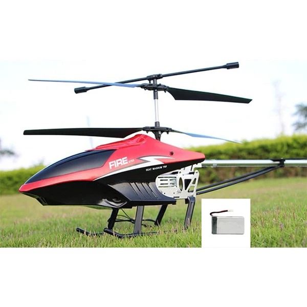 Large Remote Control Helicopter with LED Lights and Alloy Frame for Outdoor Use