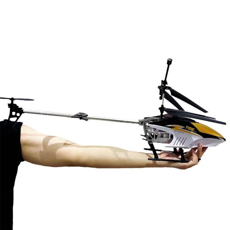 Large Remote Control Helicopter with LED Lights and Alloy Frame for Outdoor Use