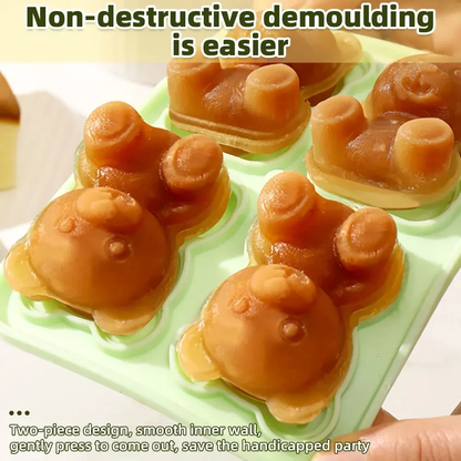 Bear-Shaped Silicone Ice Cube Mold, BPA-Free Freezer Ice Trays for Smoothies, Baby Food & Drinks