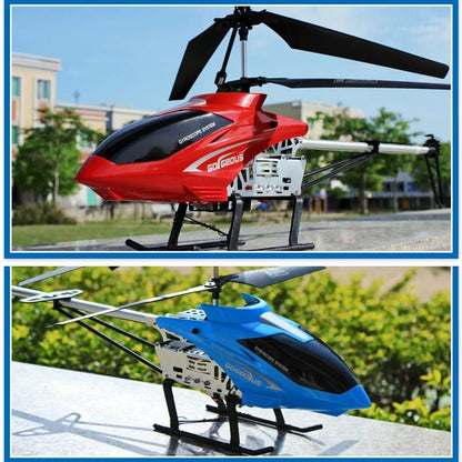 Large Remote Control Helicopter with LED Lights and Alloy Frame for Outdoor Use