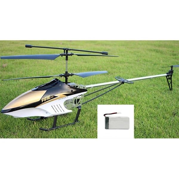 Large Remote Control Helicopter with LED Lights and Alloy Frame for Outdoor Use