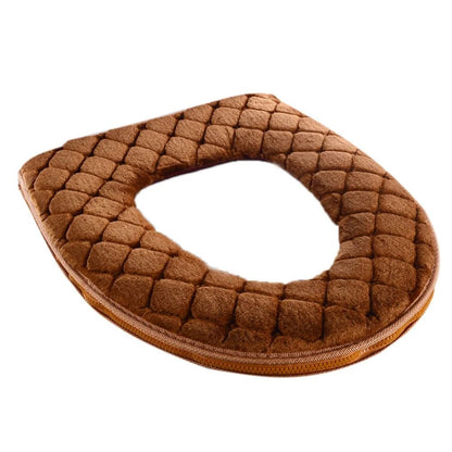 Plush Washable Toilet Seat Cover Cushion O Shape Warm Soft Lid Pad