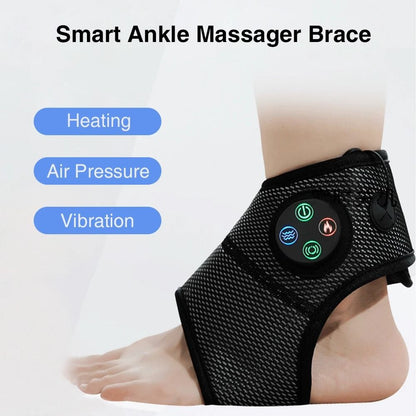 Electric Foot and Ankle Massager with Heating Vibration and Compression for Pain Relief and Joint Support