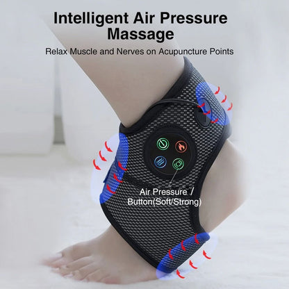 Electric Foot and Ankle Massager with Heating Vibration and Compression for Pain Relief and Joint Support