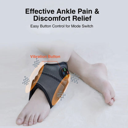 Electric Foot and Ankle Massager with Heating Vibration and Compression for Pain Relief and Joint Support