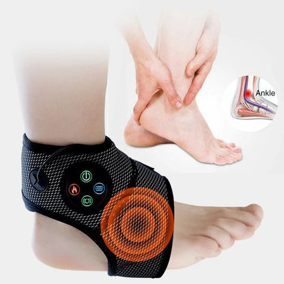 Electric Foot and Ankle Massager with Heating Vibration and Compression for Pain Relief and Joint Support