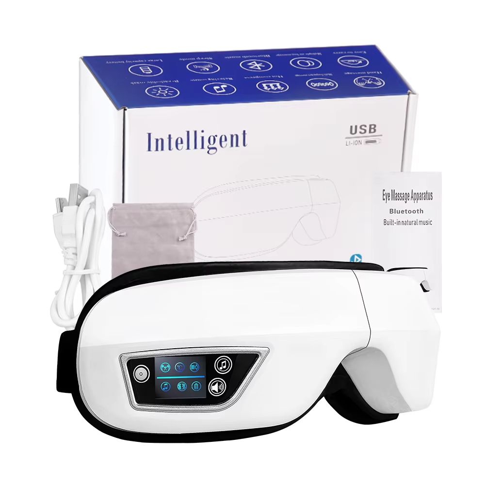 Smart Vibration Eye Massager with Heat & Airbag Compression for Dark Circles and Eye Fatigue Relief