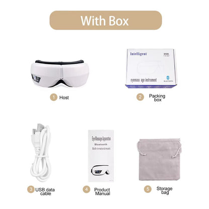 Smart Vibration Eye Massager with Heat & Airbag Compression for Dark Circles and Eye Fatigue Relief