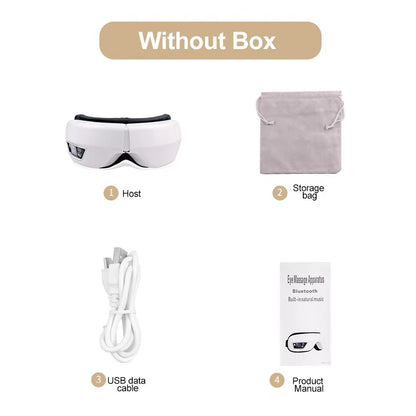 Smart Vibration Eye Massager with Heat & Airbag Compression for Dark Circles and Eye Fatigue Relief