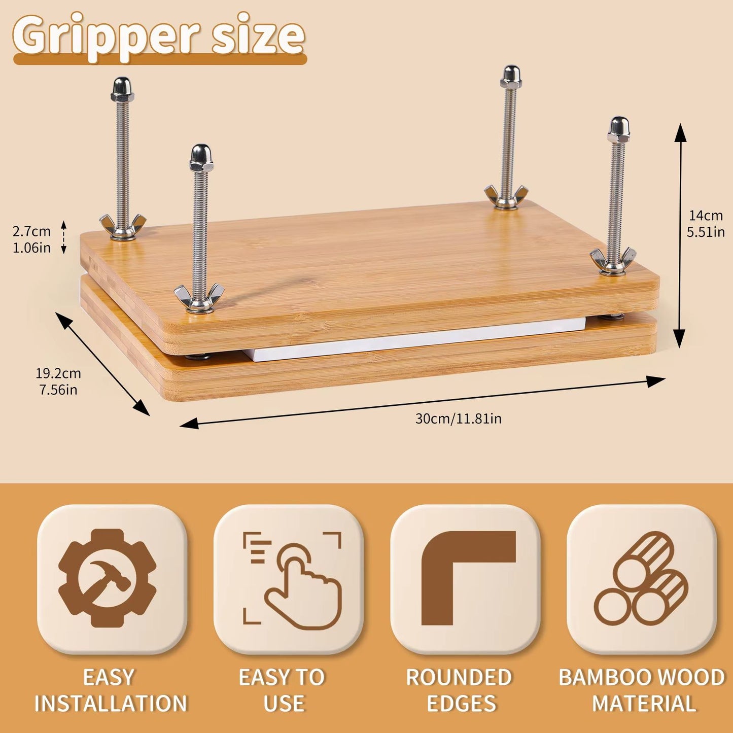 Complete Bookbinding Tools Set with Bone Folder, Waxed Thread, and Paulownia Wood Portable Binding Press