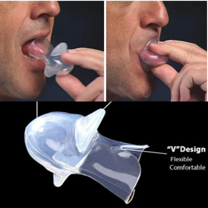 Medical Anti Snore Device Tongue Retainer Mouthpiece to Stop Snoring