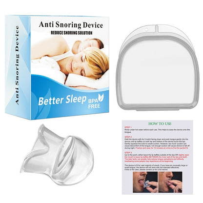 Medical Anti Snore Device Tongue Retainer Mouthpiece to Stop Snoring