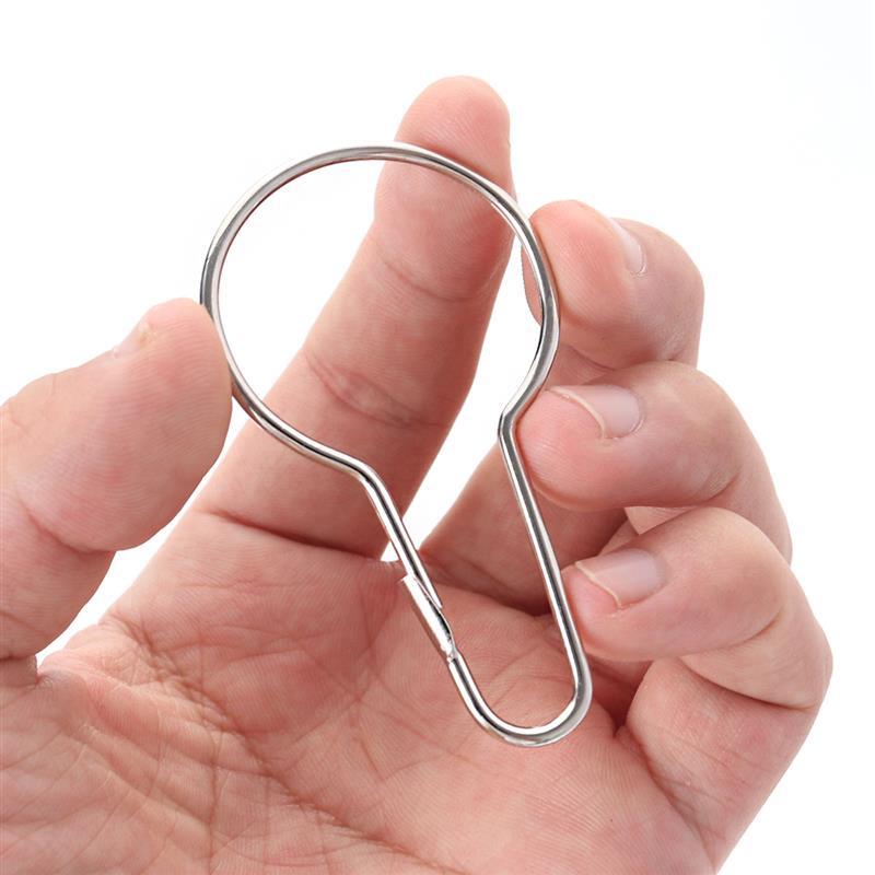 20 pcs Shower Curtain Hooks, Rustproof Gourd Shaped Glide Roller Rings for Bathroom Rods & Hanging Curtain Buckles