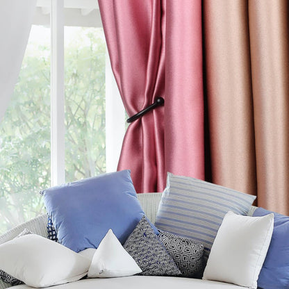 Black Metal Curtain Holdback with Screws, Wall-Mounted Tie Back Hooks for Curtains Drapes, Durable Loop Holder for Light