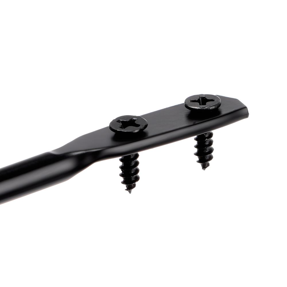 Black Metal Curtain Holdback with Screws, Wall-Mounted Tie Back Hooks for Curtains Drapes, Durable Loop Holder for Light