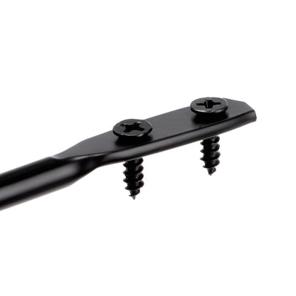 Black Metal Curtain Holdback with Screws, Wall-Mounted Tie Back Hooks for Curtains Drapes, Durable Loop Holder for Light