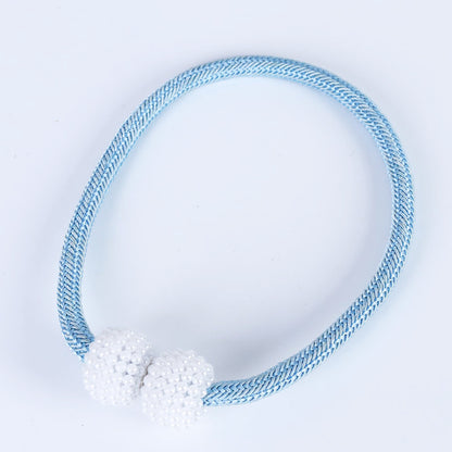 4Pcs Magnetic Curtain Clip, Pearl Ball Curtains Holder Tieback, Room Accessories for Home Decor, Hanging Ball Buckle