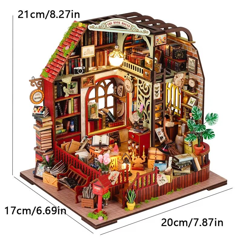 DIY Wooden Mini Dollhouse Kit – 3D Puzzle Toy with Furniture for Adults & Kids Room Decor