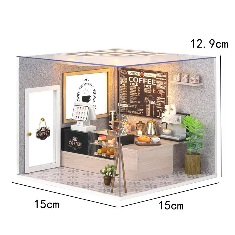 DIY Wooden Mini Dollhouse Kit – 3D Puzzle Toy with Furniture for Adults & Kids Room Decor
