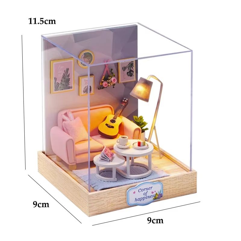 DIY Wooden Mini Dollhouse Kit – 3D Puzzle Toy with Furniture for Adults & Kids Room Decor