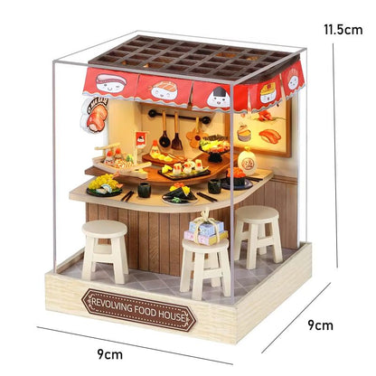 DIY Wooden Mini Dollhouse Kit – 3D Puzzle Toy with Furniture for Adults & Kids Room Decor