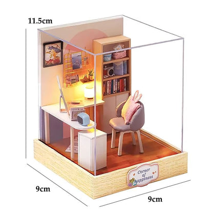 DIY Wooden Mini Dollhouse Kit – 3D Puzzle Toy with Furniture for Adults & Kids Room Decor