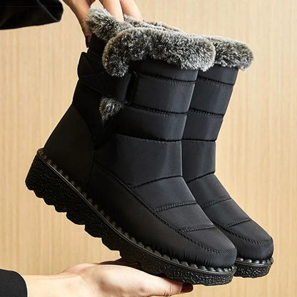 Womens Winter Boots with Faux Fur and Waterproof Design