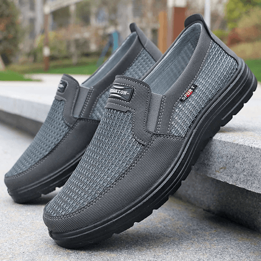 Mens Woven Knit Lightweight Running Shoes Non Slip Breathable Design