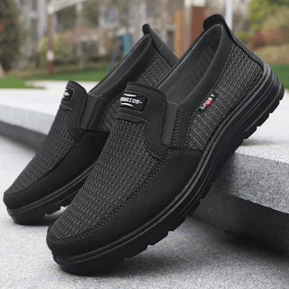 Mens Woven Knit Lightweight Running Shoes Non Slip Breathable Design