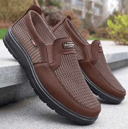 Mens Woven Knit Lightweight Running Shoes Non Slip Breathable Design