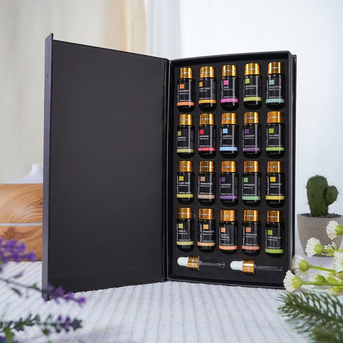 MAYJAM 20PCS Essential Oils Gift Set – Aromatherapy Oils for Diffuser, Candle Making & Home Relaxation