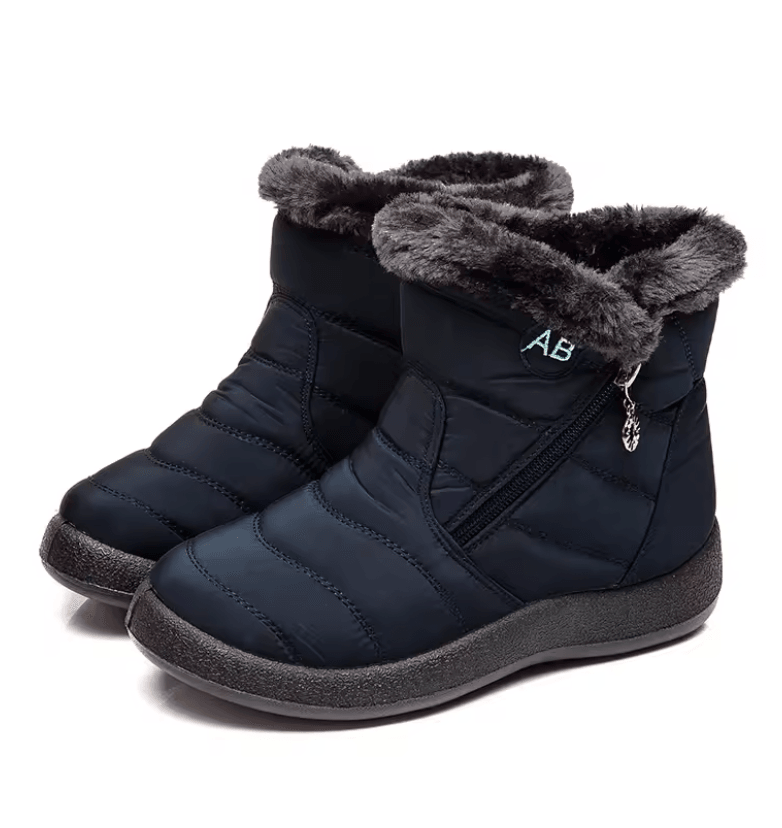 Waterproof Fur Lined Winter Boots for Women with Zipper Closure