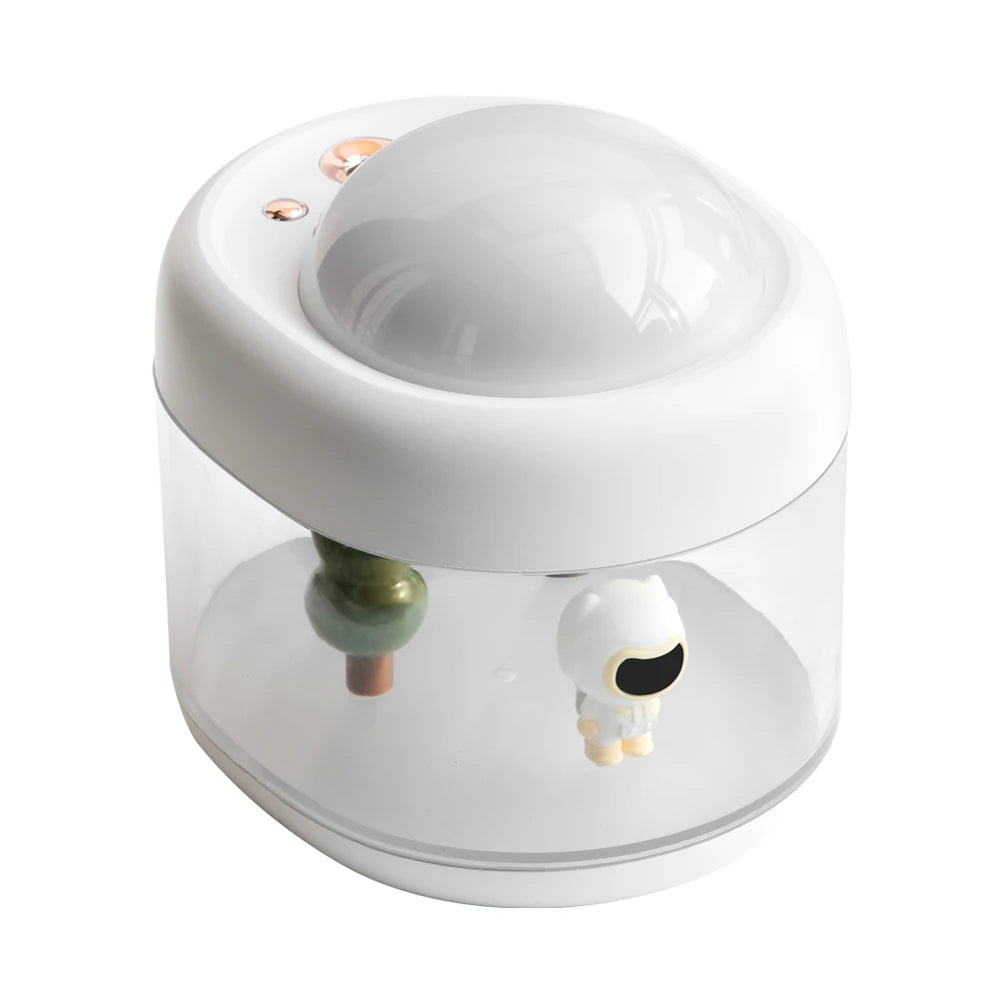Portable Projection Lamp & Wireless Air Humidifier, USB Rechargeable, Colorful Night Light, Purifying for Home & Car