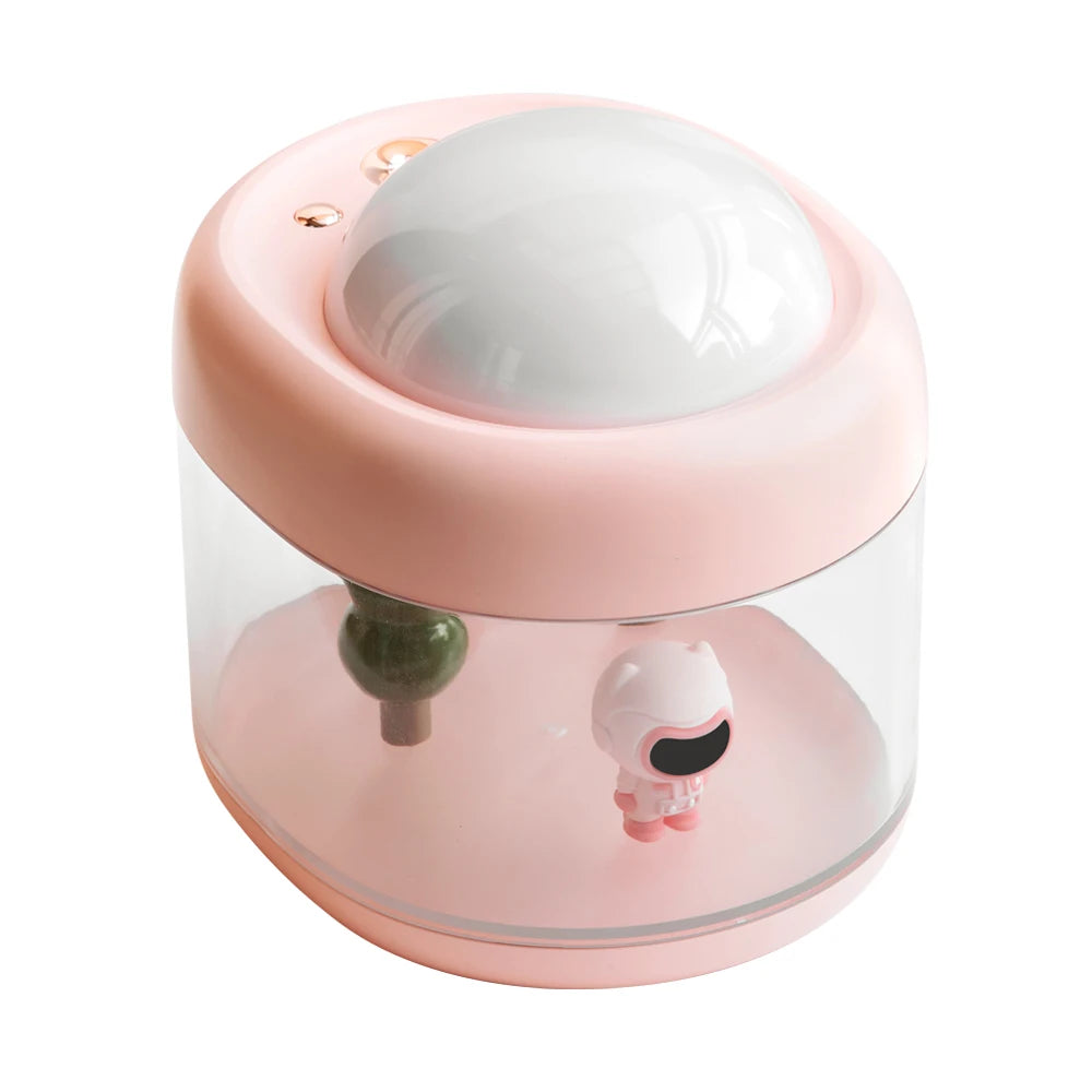 Portable Projection Lamp & Wireless Air Humidifier, USB Rechargeable, Colorful Night Light, Purifying for Home & Car