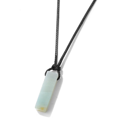 Black Tourmaline Necklace for Men, Adjustable Black Obsidian & Onyx Pendant for Spiritual Energy & Protection