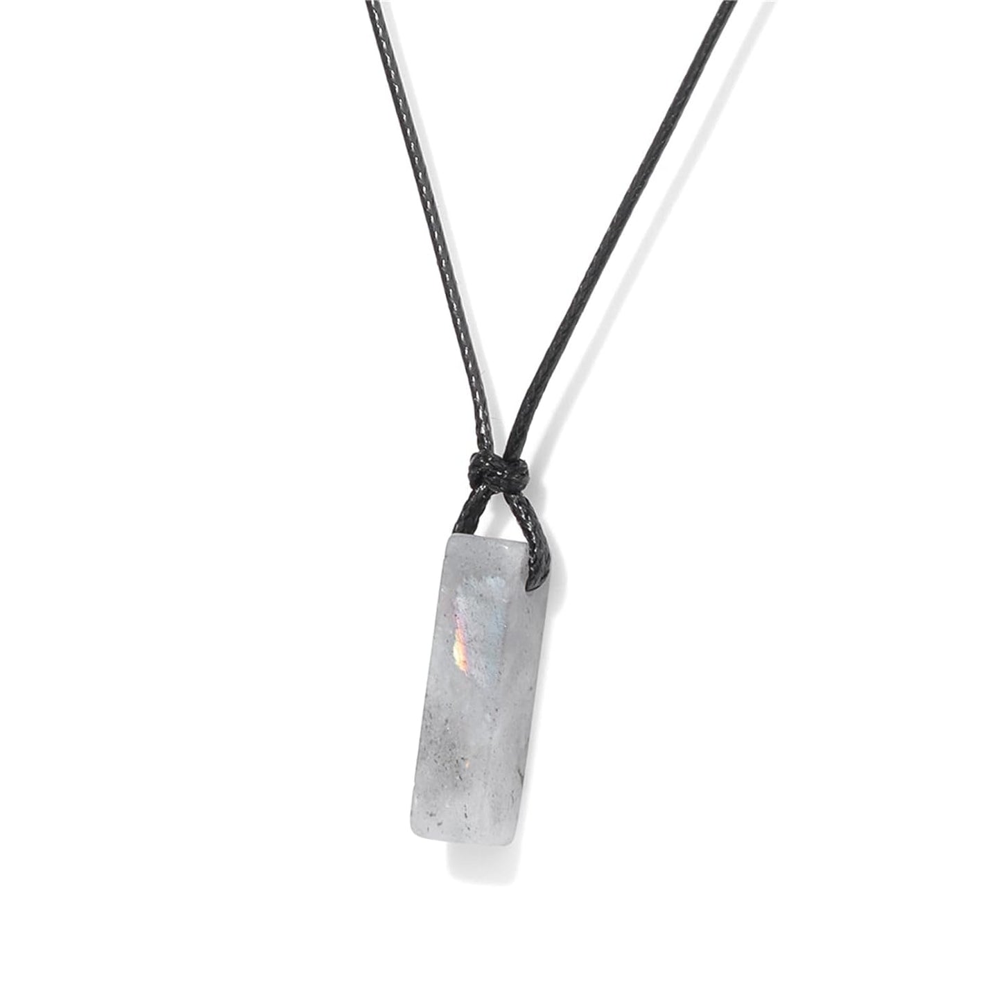 Black Tourmaline Necklace for Men, Adjustable Black Obsidian & Onyx Pendant for Spiritual Energy & Protection